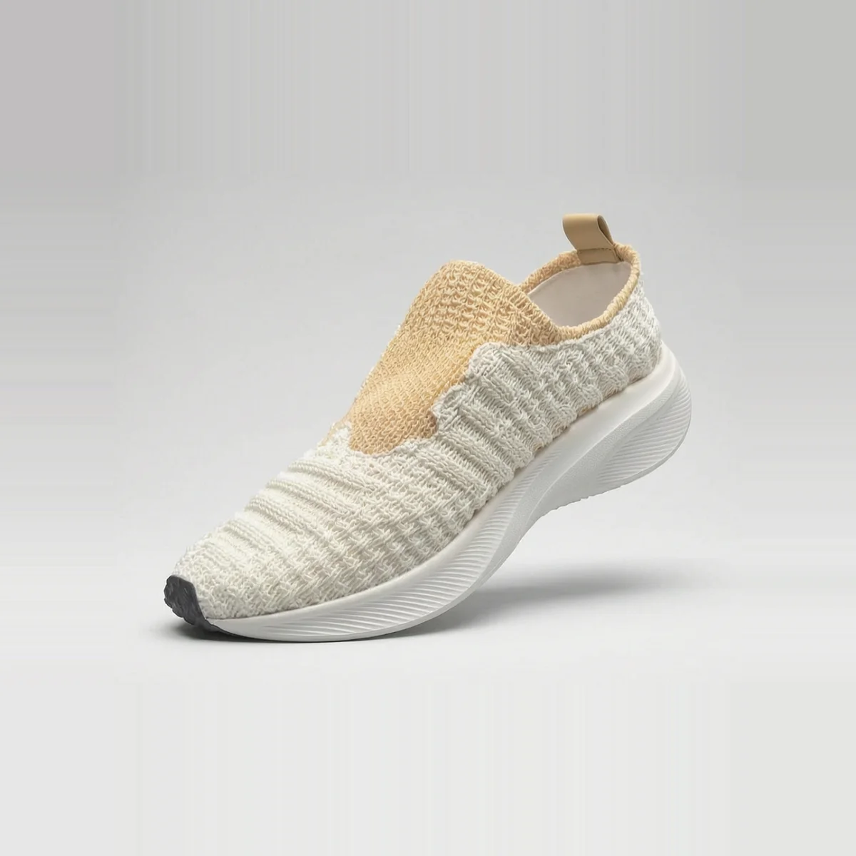 Slip-On Calcetín Punto Crema