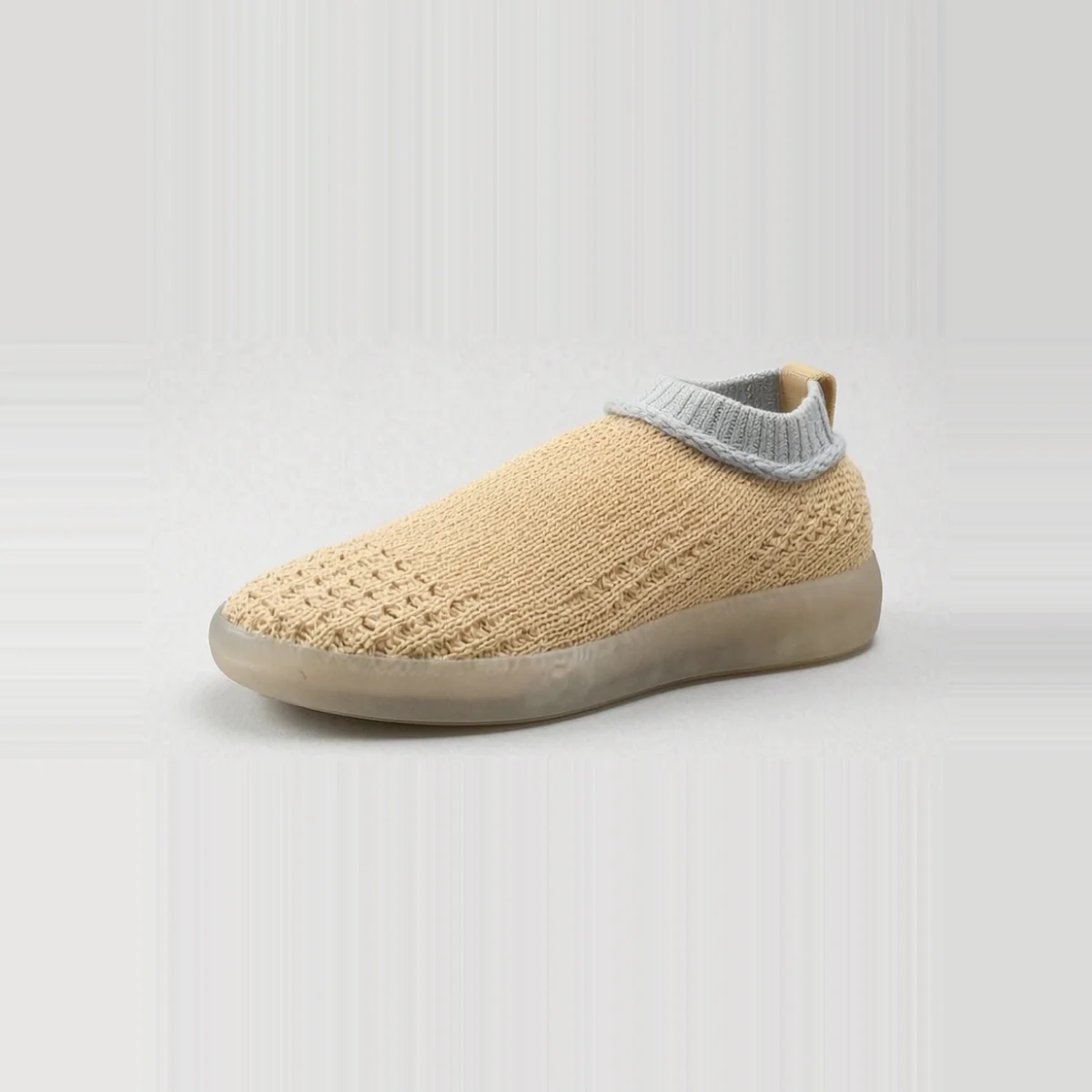 Yellow V-Cut Woven Flat
