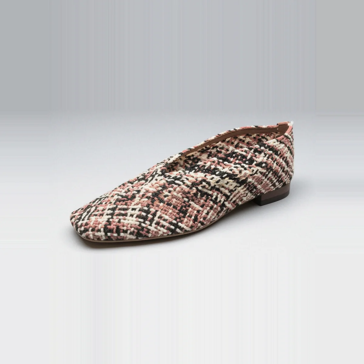 Tweed Multi-Color Pointed Toe Flat