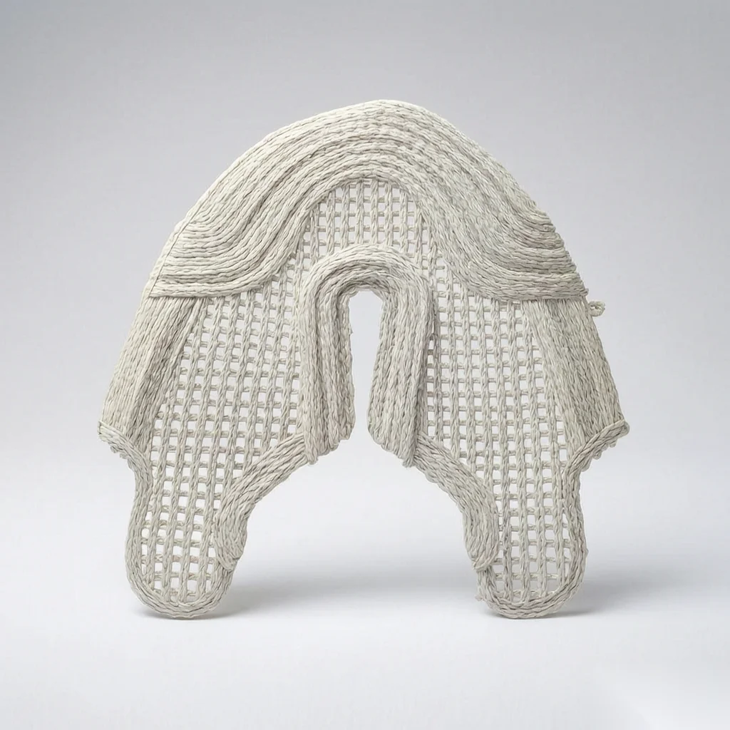 White Woven Hollow Upper