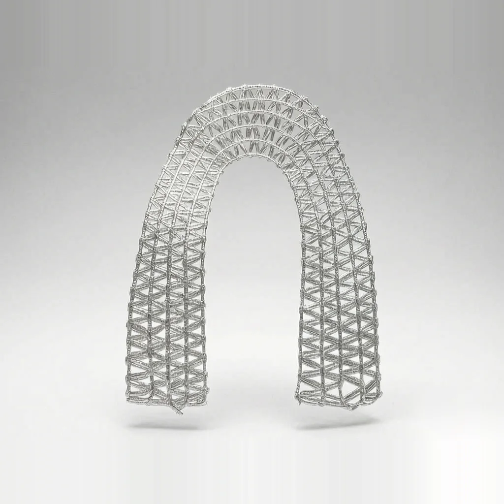 Silver Metal Mesh Upper