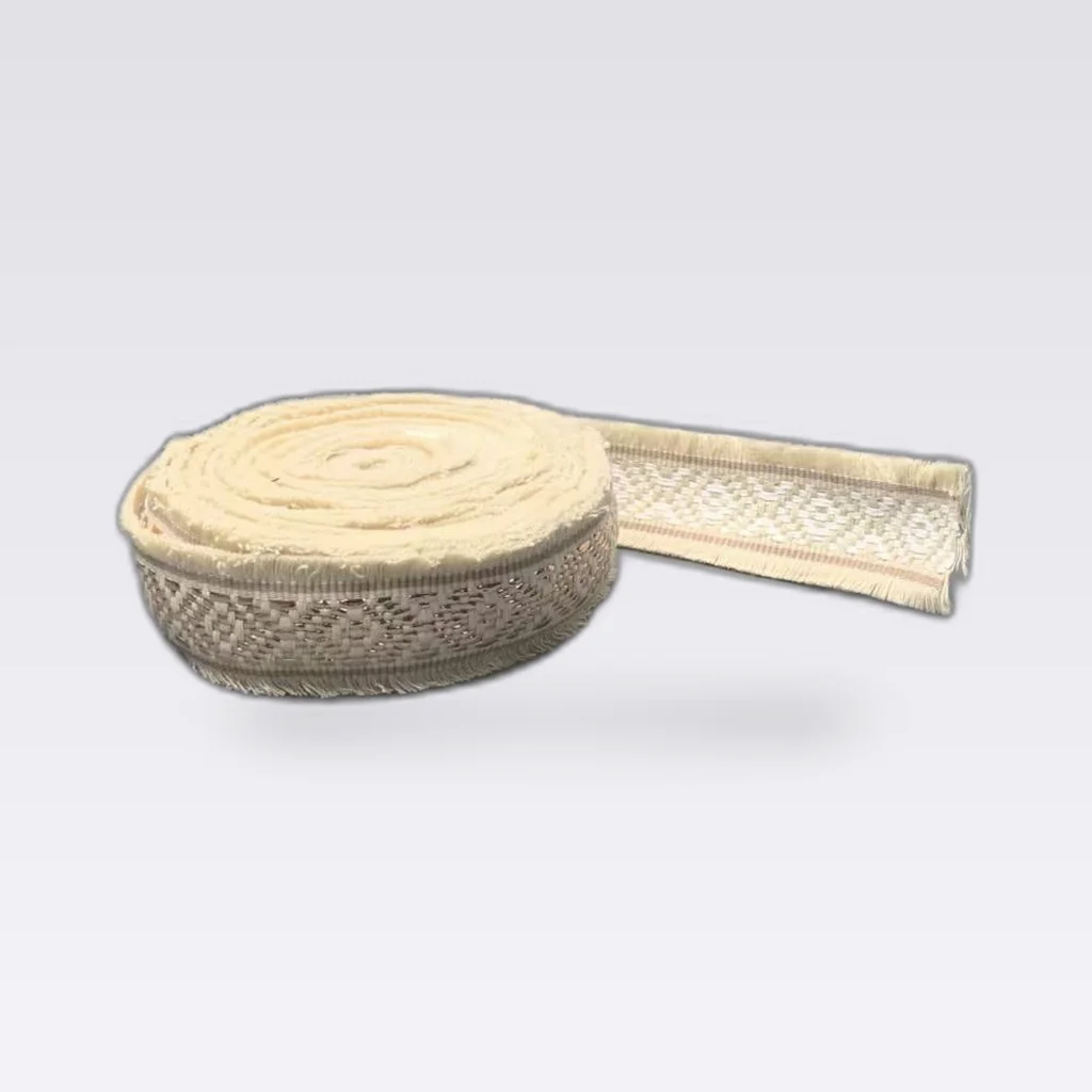 Beige Woven Raffia Woven Tape