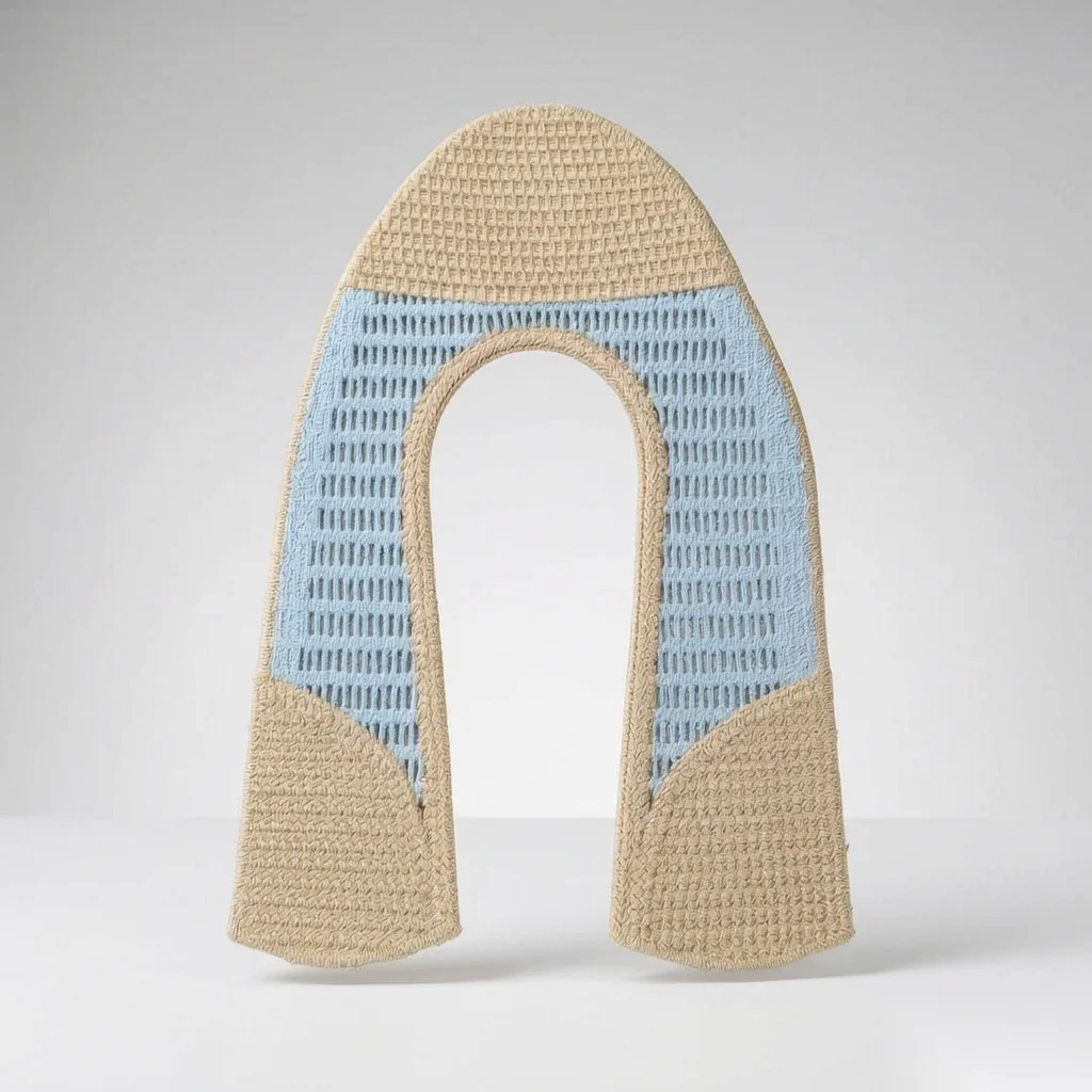 Beige-Blue Breathable Upper