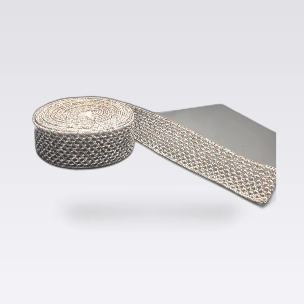 Beige Silver Edge Binding Tape