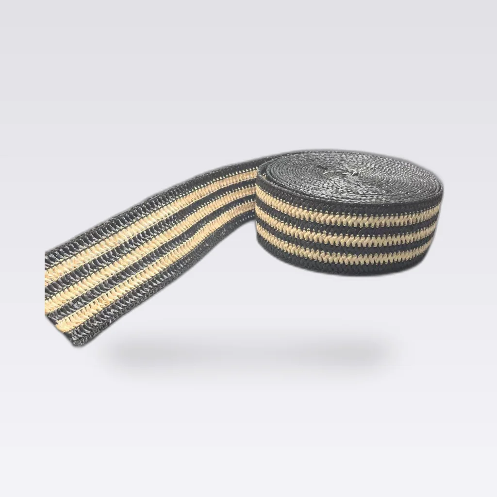 Black White Stripe Woven Tape