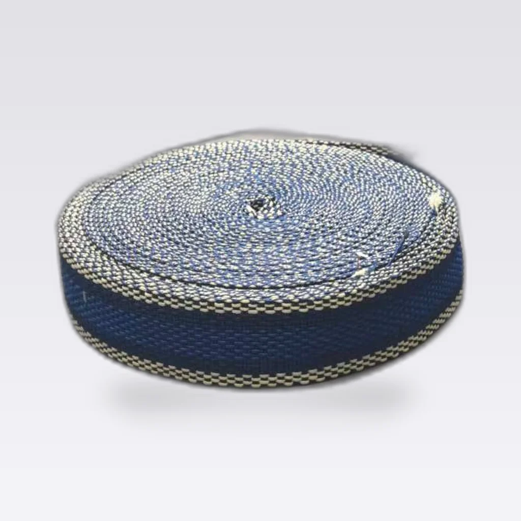 Deep Blue White Edge Woven Tape